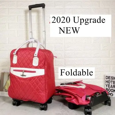 Women travel backpack with wheels Wheeled bag for travel trolley bags Oxford large capacity Travel Rolling Luggage Suitcase Bag