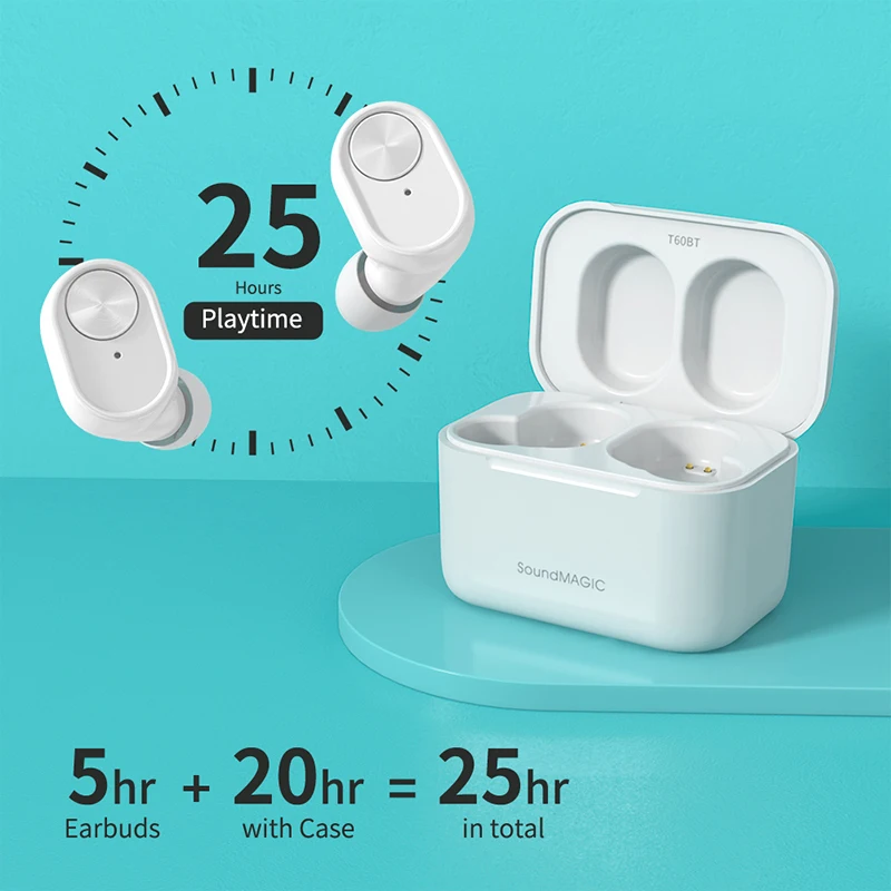 Bluetooth-наушники SoundMAGIC T60BT, водонепроницаемые, с микрофоном, IPX6