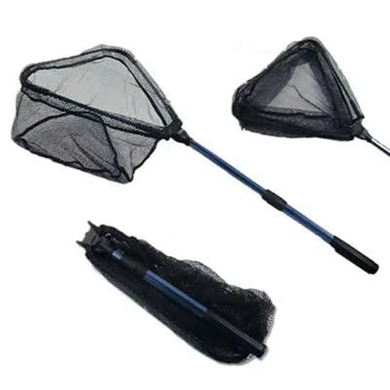 Retractable Fishing Net Rod Foldable Landing Net for Fly Fishing Aluminum Alloy Poles Fishing Tool 90cm Total Length