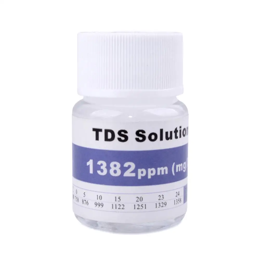 PH & ORP 보정 분말 버퍼 분말, EC TDS 테스터용 TDS 보정 솔루션, 25ml, 84us/cm, 1413us/cm, 12.88 ms/cm, 35PPT 1382