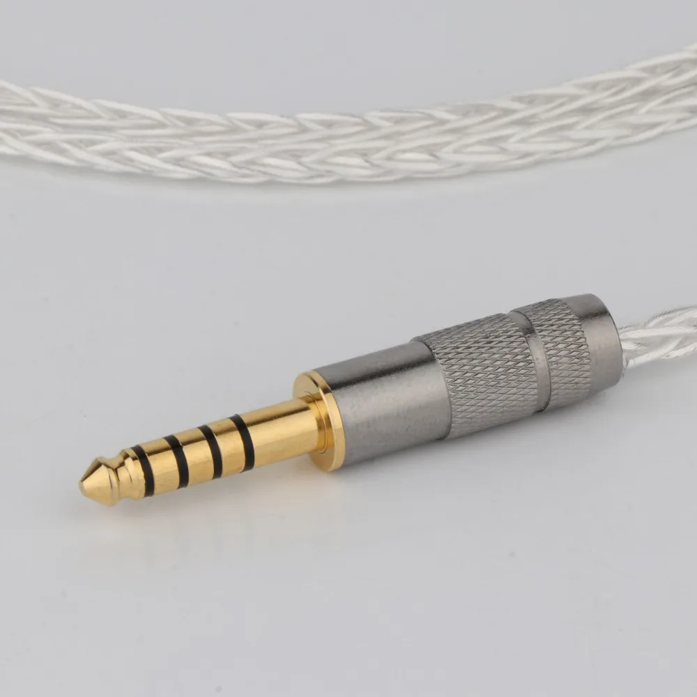 Preffair Stecker auf Stecker, symmetrisches 8-adriges OCC-versilbertes Kopfhörerkabel für HD598 HD559 hd569 hd579 hd599 hd558 hd518 – Detail 5