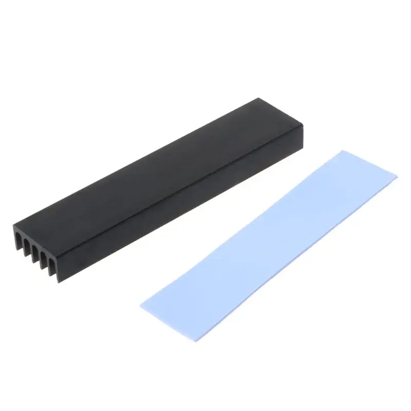 1Set Aluminum Heatsink Cooling Thermal Pad Cooler for NVME M.2 NGFF 22110 PCI-E SSD Solid State Hard Drive Disk 10x22x100MM