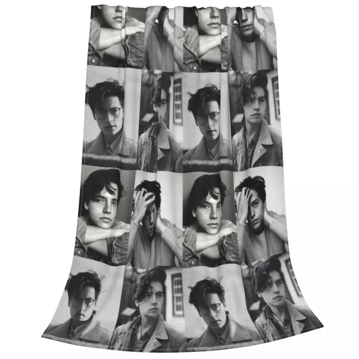 Cole Sprouse Collage Riverdale Archie Comics Jughead Jones Knitted Blankets Flannel Super Soft Throw Blankets for Bed Bed Rug