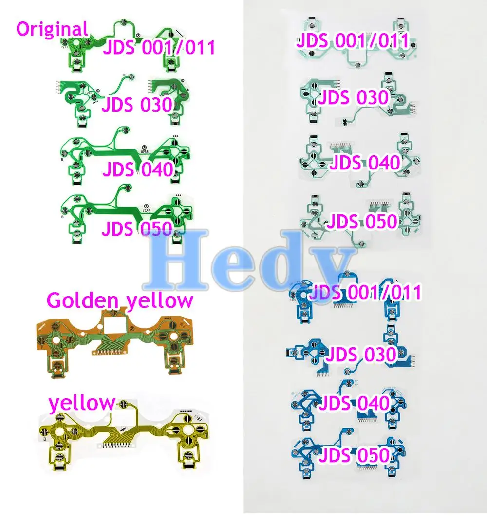 Circuit imprimé pour clavier à film conducteur, câble flexible PCB, boutons, ruban, PS4 4 Pro Slim, JDM JDS 001, 011, 030, 100, 040/050 pièces