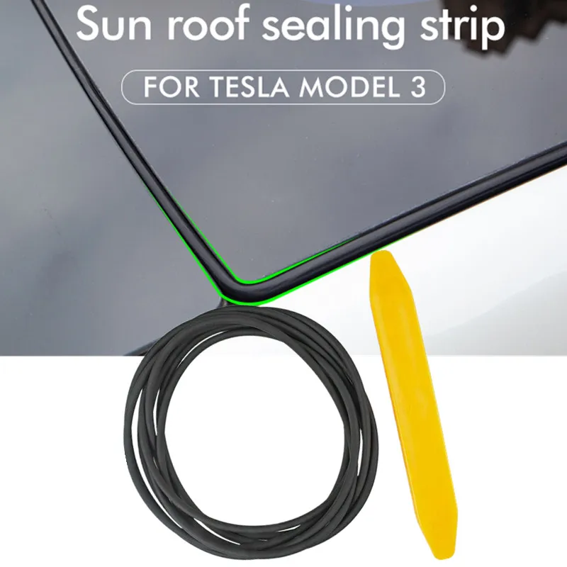 

Car Wind Noise Reduction Kit Quiet Seal Kit for Tesla Model 3 2021 Accessories Skylight Glass Sealing Strip