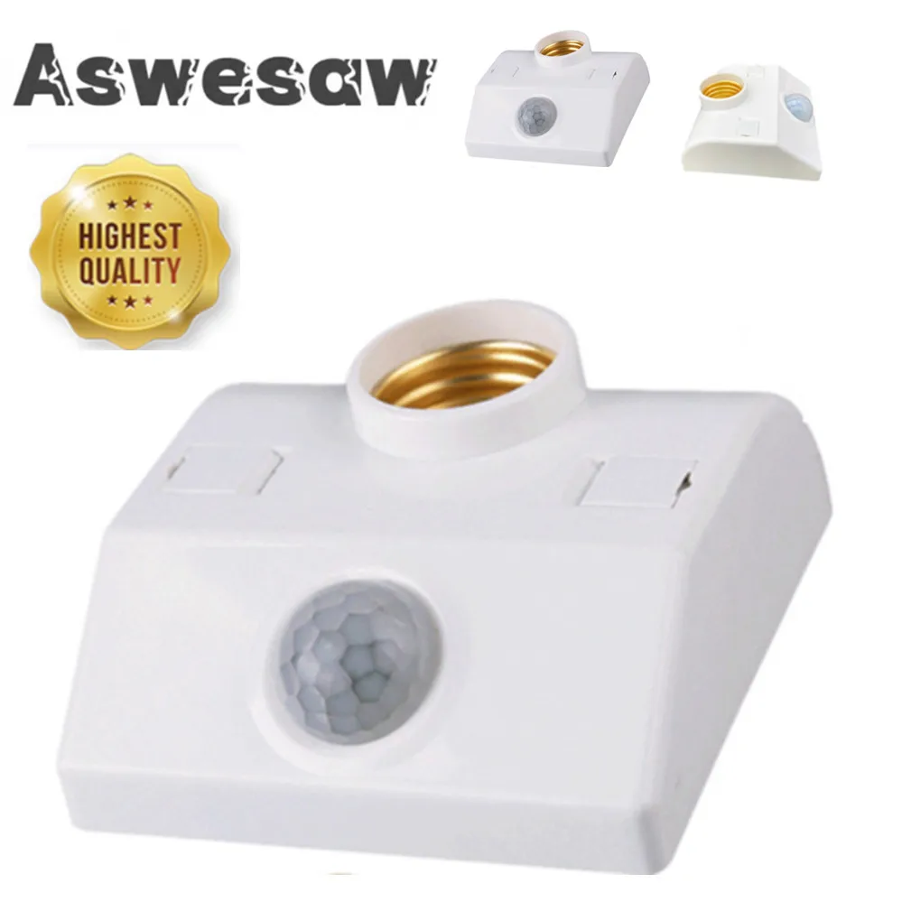

E27 Human body sensor lamp holder LED 220V 110V E27 interface PIR Motion Sensor Switch for Home Lighting Corridor Room Stairs