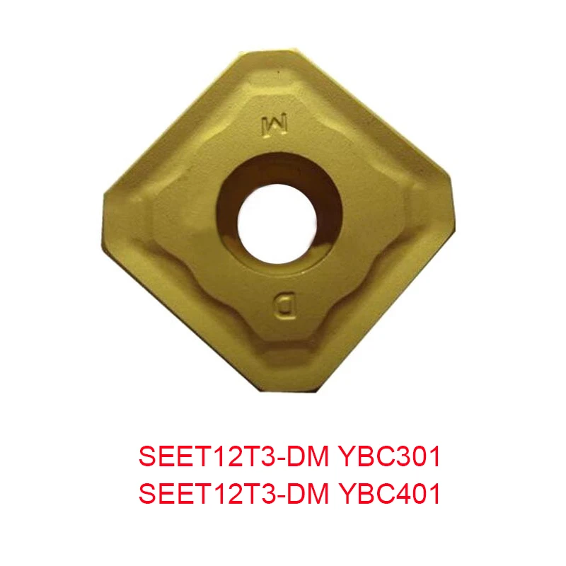 

100% Original SEET 12T3-DM SEET12T3-DM YBC301 YBC401 YB9320 CNC Carbide 45 Degree Milling Cutters Lathe Tools Inserts