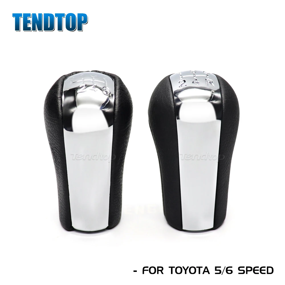 1 Piece 5/6 Speed Leather Gear Shift Knob Car Manual Gear Shifter For Toyota Corolla 1992-2009 Verso Rav4 Yaris Aygo Avensis