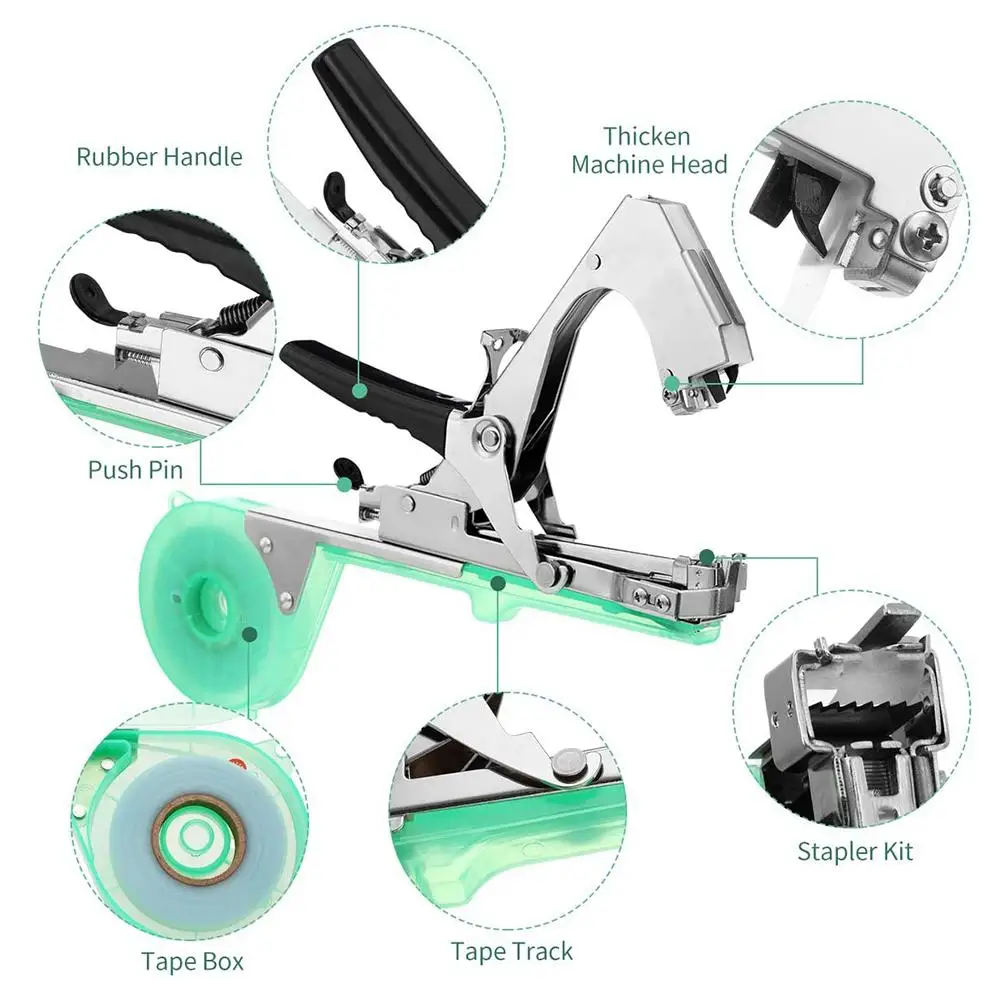 Plant Tying Machine Durable Convenient Tool Plant Agriculture Tape Tool For Fruit Flower Vegetable Twig Binding Machine