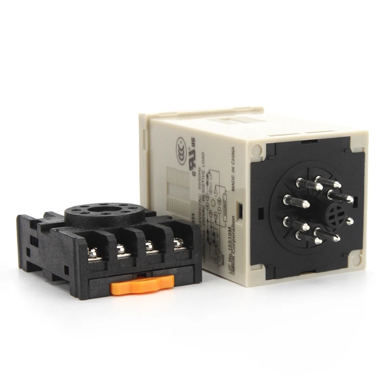 H3BA-N8H 8PIN 50/60Hz 2NO2NC Time 1.2s to 300h 48*48mm DC12V DC24V AC110V AC220V Multifunctional solid state relay