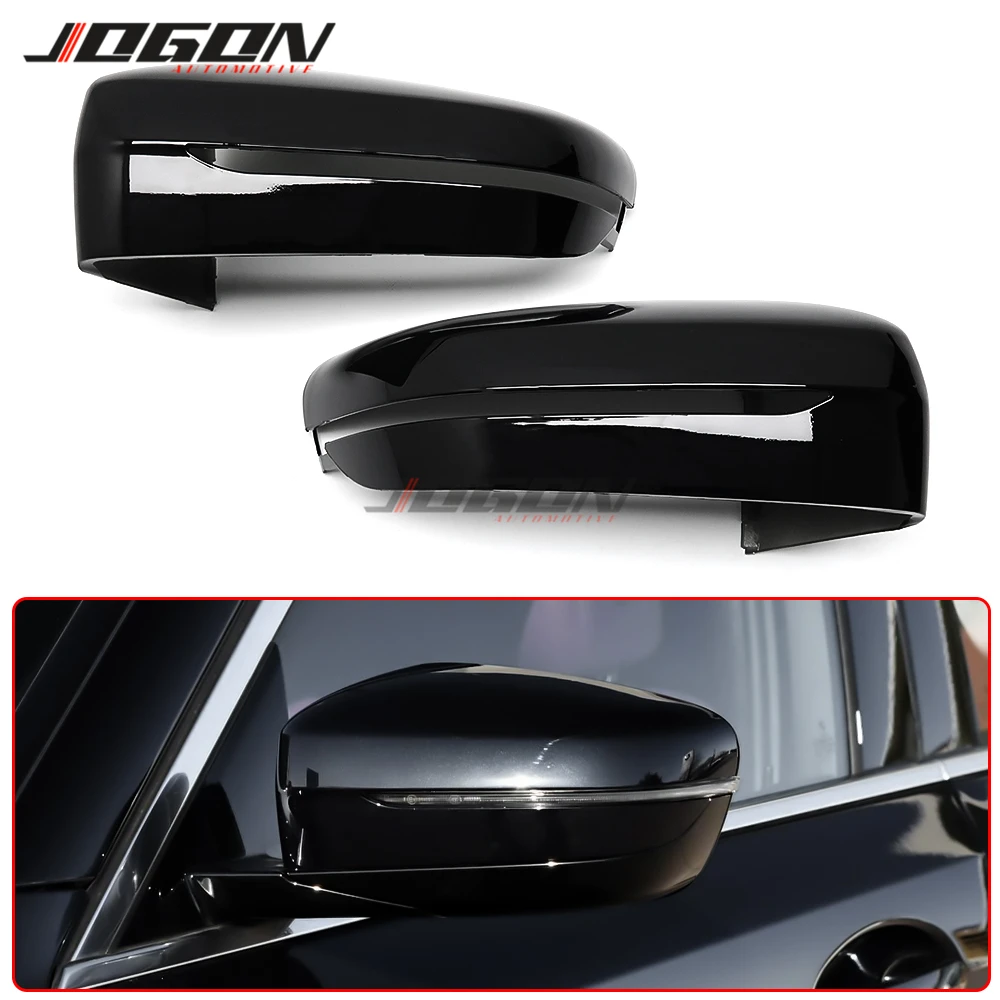 Gloss Black Side Wing Rear View Rearview Mirror Cover Case Caps For BMW 5 6 7 8 Series G30 G31 G32 G11 G12 G14 G15 G16 M5 F90