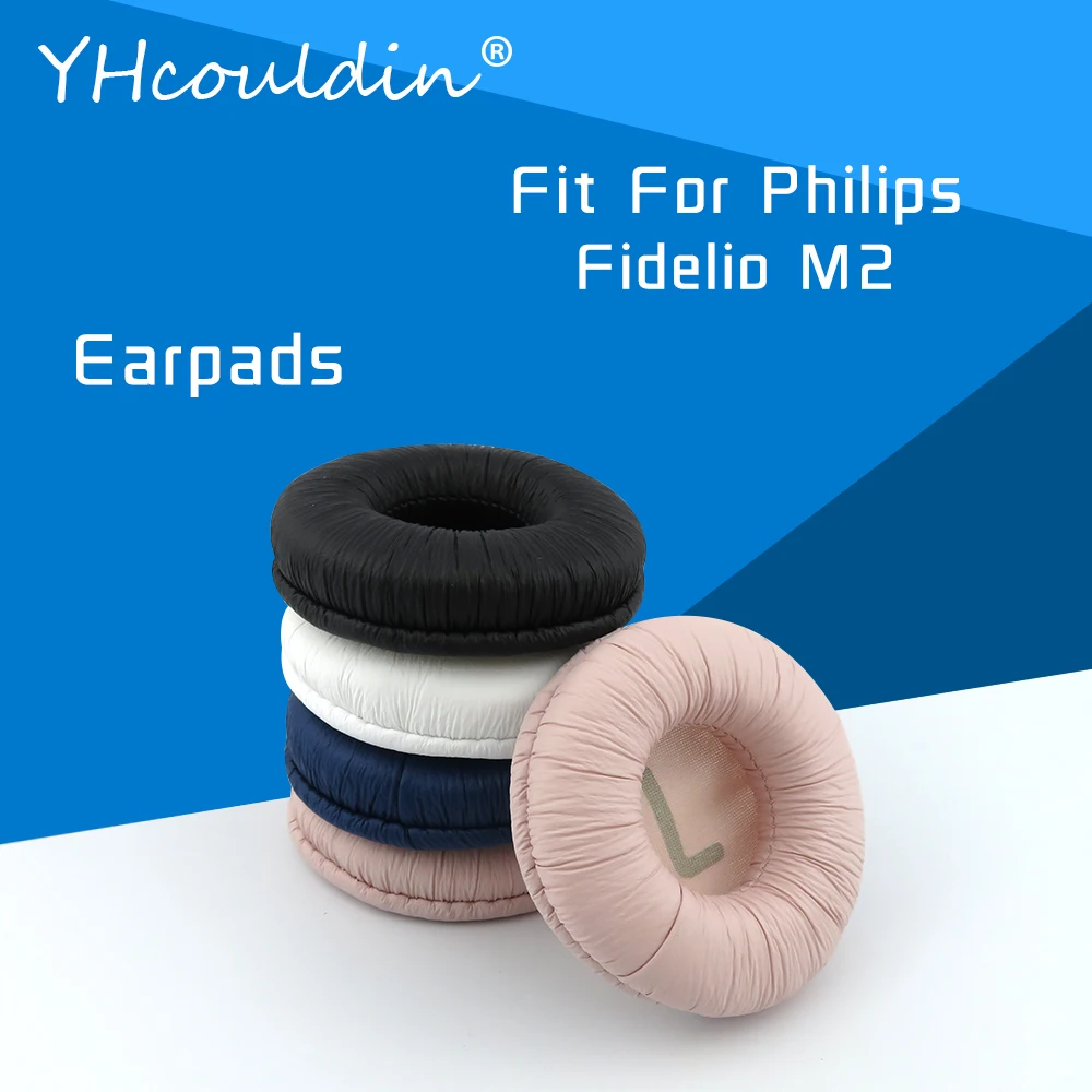 Earpads For Philips Fidelio M2 Headphone Accessaries Replacement Ear Cushions Wrinkled Leather Material