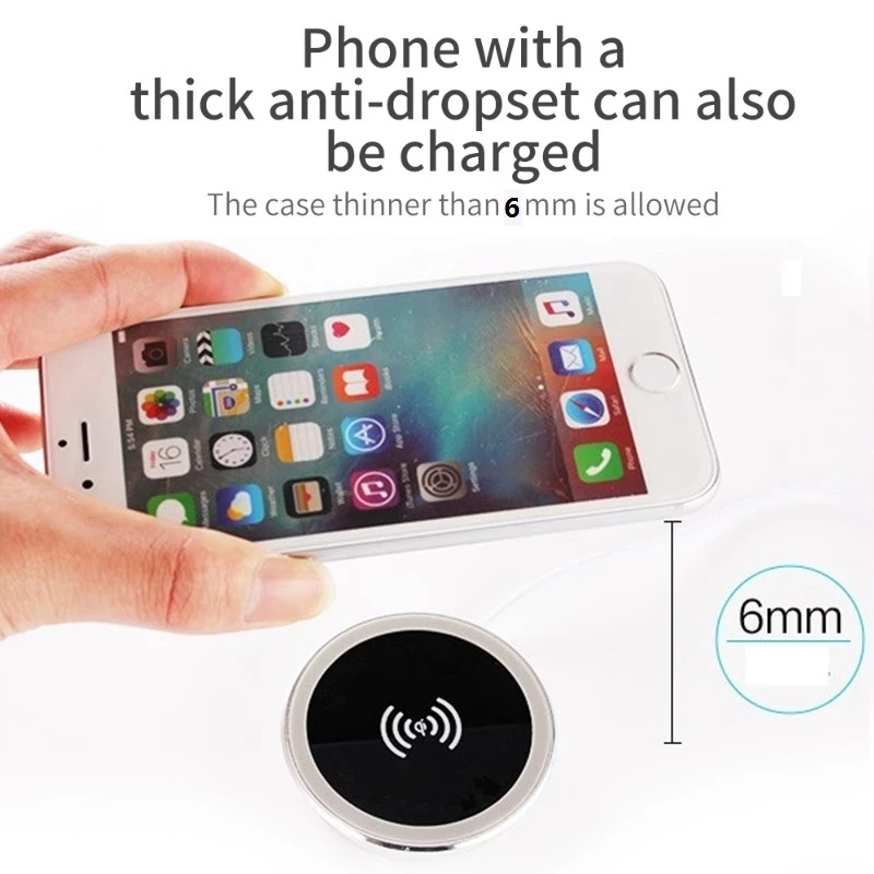 7.5W 10W Qi 15W Fast Wireless Charger Built in Desktop Charger  Desktop Embedded Qi Fast Wireless Charger Charging For iPhone 11