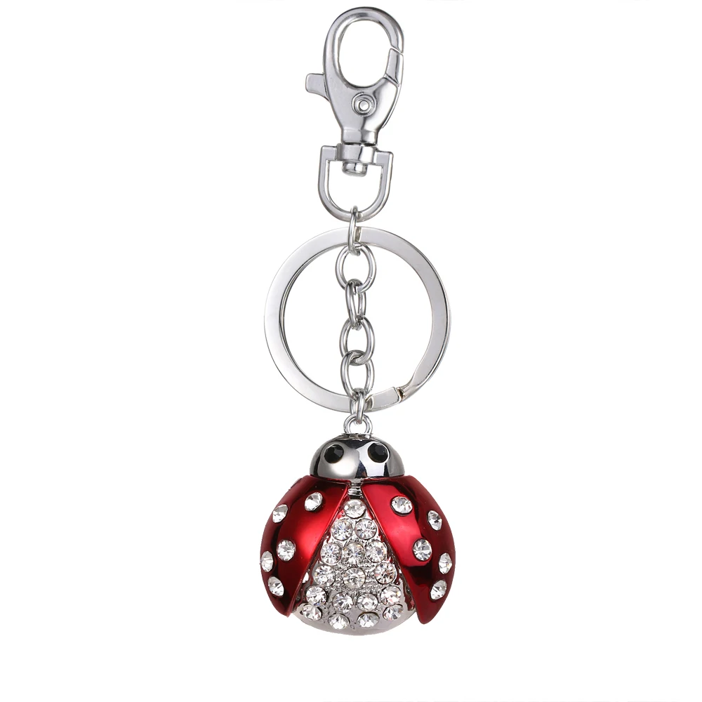 Newest car keychain bag pendant gift for women cute ladybug pendant ysk-130