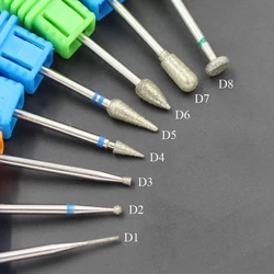 ASWEINA 8 Type Diamond Electric Nail Drill Burr Milling Cutter Nail Pedicure Electric Manicure Drill Accessory Nail Art Tools