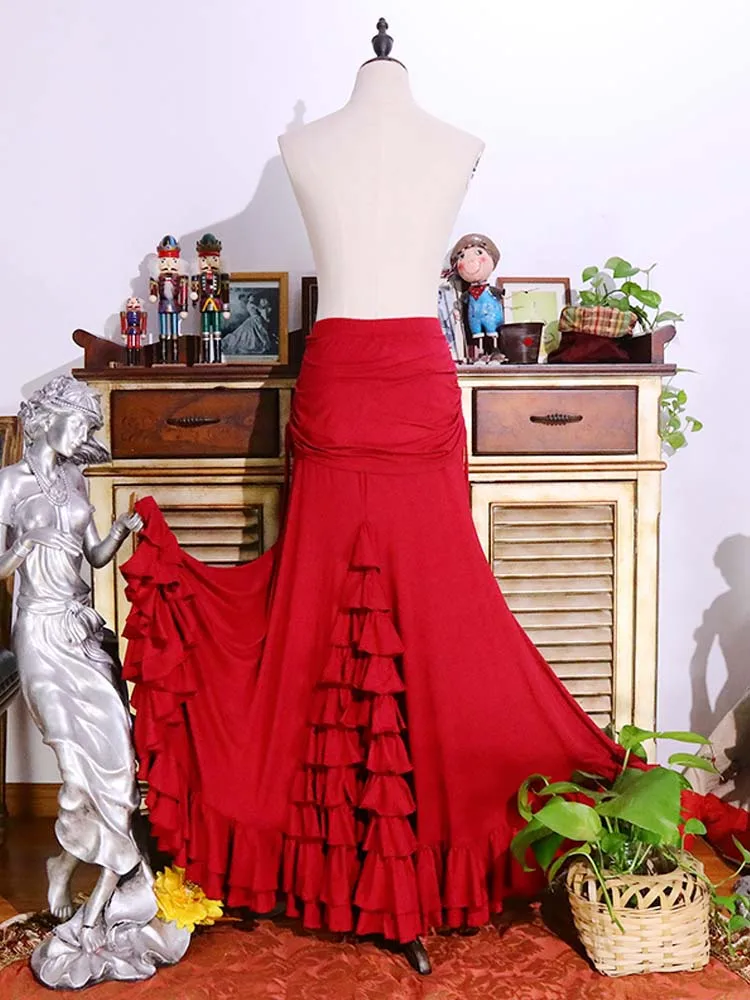 Dance Wear Flamenco  Ladies Dance Skirt Performance costume ESS50
