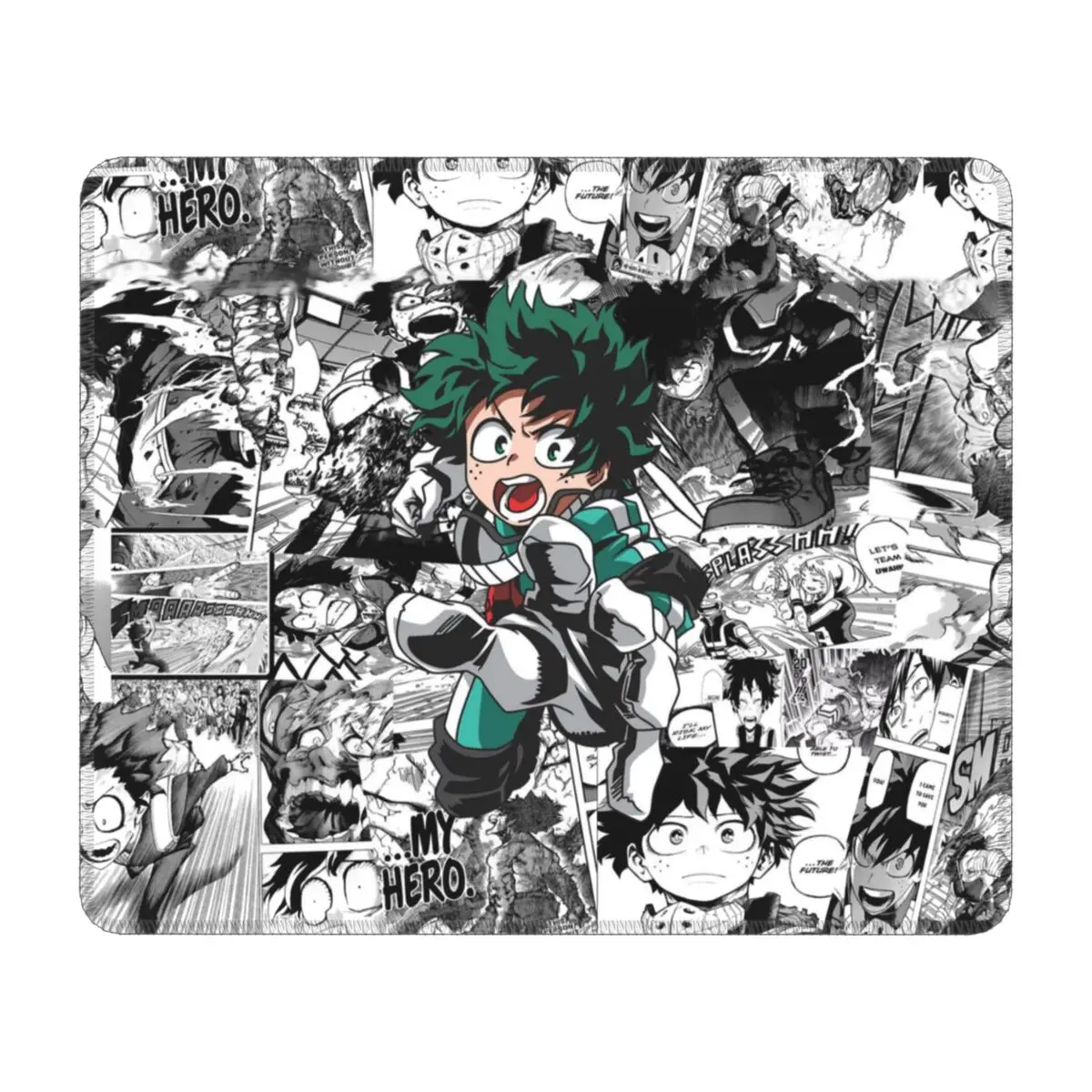 Izuku Midoriya Deku Mouse Pad Square Non-Slip Rubber Mousepad for Gaming My Hero Academia Computer Keyboard Desk Mouse Mat