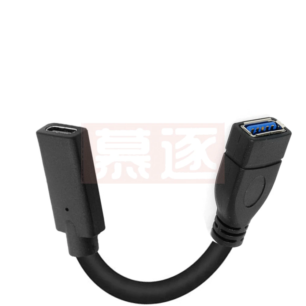 10cm de alta velocidade usb c usb 3.1 tipo c fêmea para usb 3.0 um conversor adaptador fêmea cabo carregamento 5gbps transmissão dados