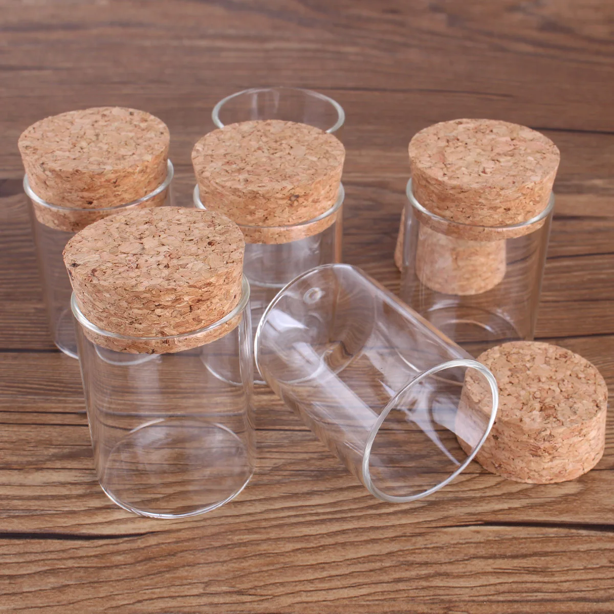 12pcs/lot 50ml 120ml Glass Test Tube with Cork Stopper Glass Bottles Jars Vials Salt Container for Wedding Favors DIY Craft