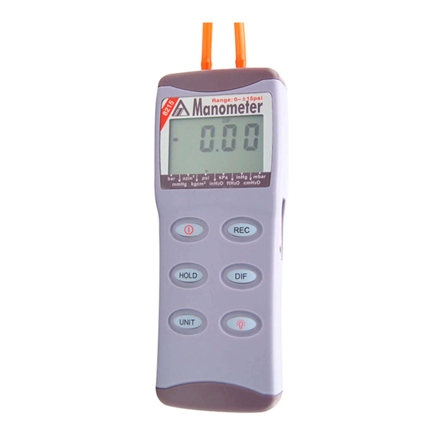 AZ8215 Portable 15 psi Digital Manometer Differential Pressure Meter 11 units for selection