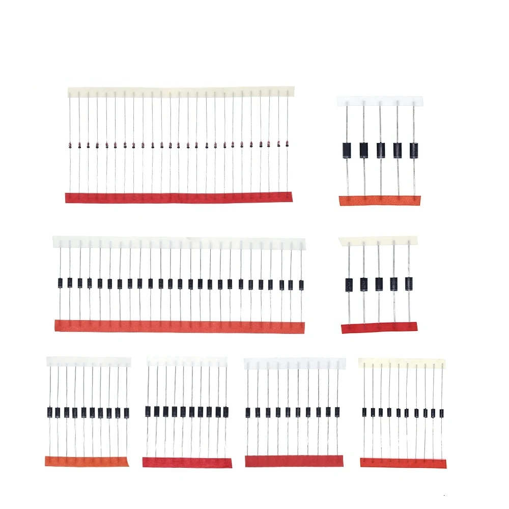 TZT 1 Packung 1N4148 1N4007 1N5819 1N5399 1N5408 1N5822 FR107 FR207, 8 Werte = 100 Stück – Detail 3