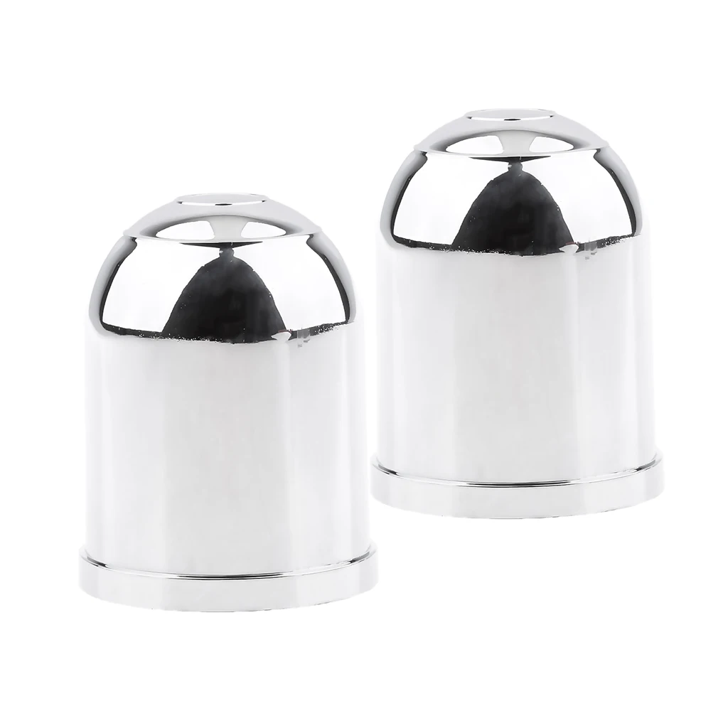 2x Car Trailer Camper Tow Bar Ball Protective Cover 50mm Cap Chrome