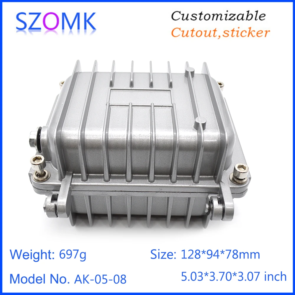 128*94*78mm custom aluminium electronics enclosure amplifier die cast aluminum case IP67 signal project housing box