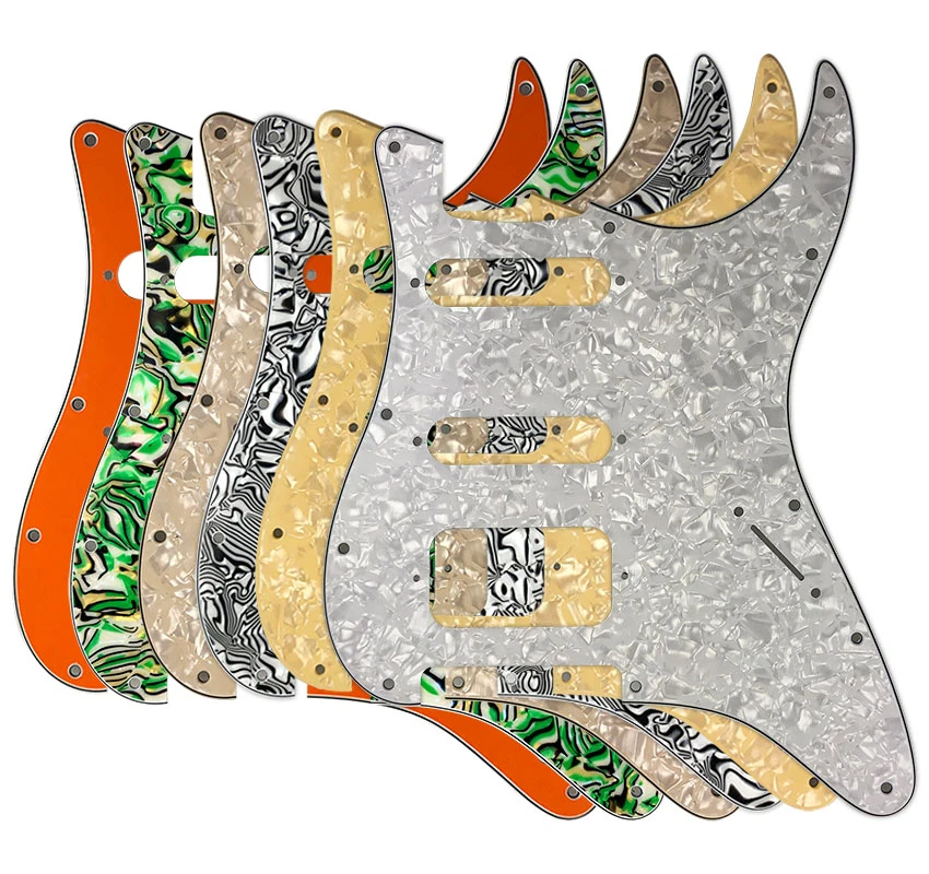 Pleroo Guitar Accessories 11 Screw Hole No control hole For FD Strat USA or Mexican Standard ST HSS Guitarra Scratch Plate
