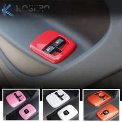 Car Power Window Switch Button Panel Decoration Cover For Mercedes Smart 453 fortwo forfour Car Styling Accessories Sticker