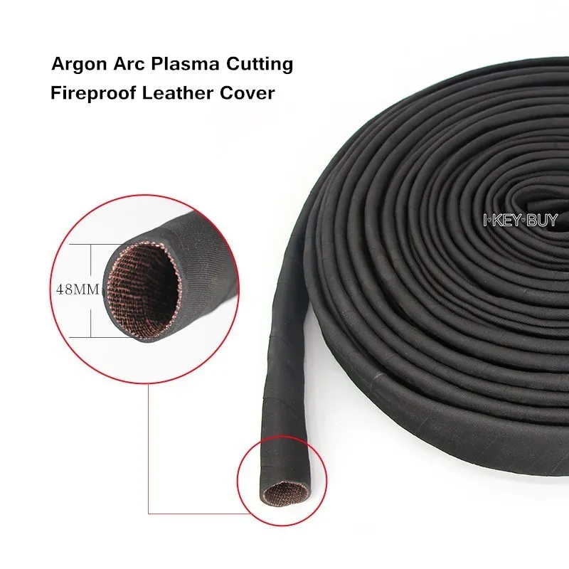 

6.5 Meters 48mm Argon Welding Plasma Cutting Gun Fireproof Flame Retardant Rubber Wear-resistant Protective Cloth Cover