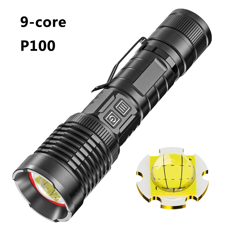 XHP100 wysokiej jakości latarka Led Micro USB akumulator Powerbank 18650 26650 latarka akumulatorowa aluminium Zoomable Lantern