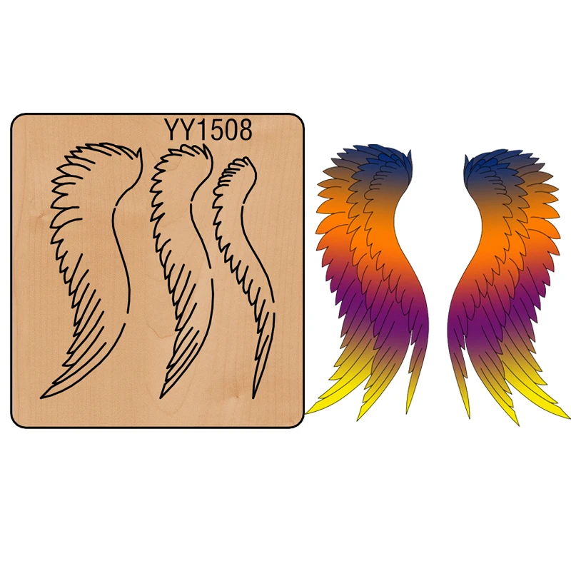 

Angel Wing Earrings knife mold wood moldYY1402 wood die knife die is suitable for the market general manual knife die