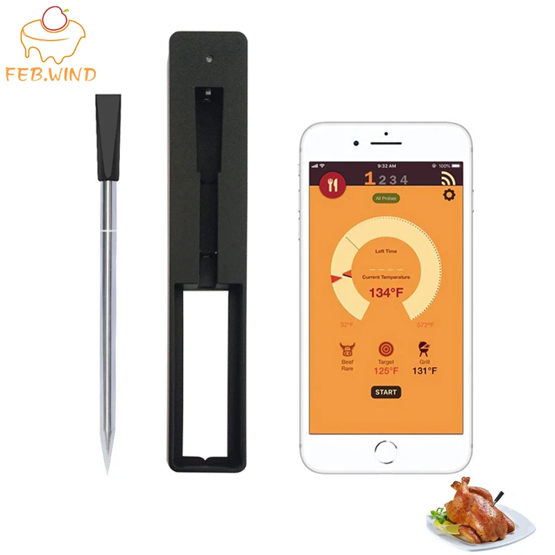 

Best Remote Wireless Meat Thermometer For Cooking Food Smart Bluetooth Bbq Thermometer Electronic Wifi Probe Thermometers 173