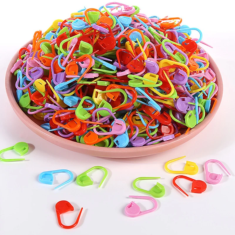 10-50Pcs Colorful Plastic Knitting Needles Crochet Locking Stitch Markers Crochet Hook Latch Knitting Clip Sewing Tools