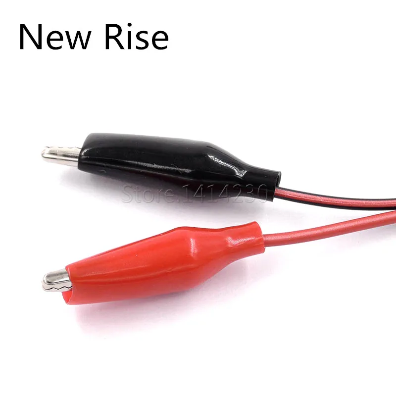 1PC 2 Alligator clip to 1 Male DC Power Plug Connector Adapter 20cm Wire DC 5.5*2.1mm Red Black Clips Crocodile Test Leads
