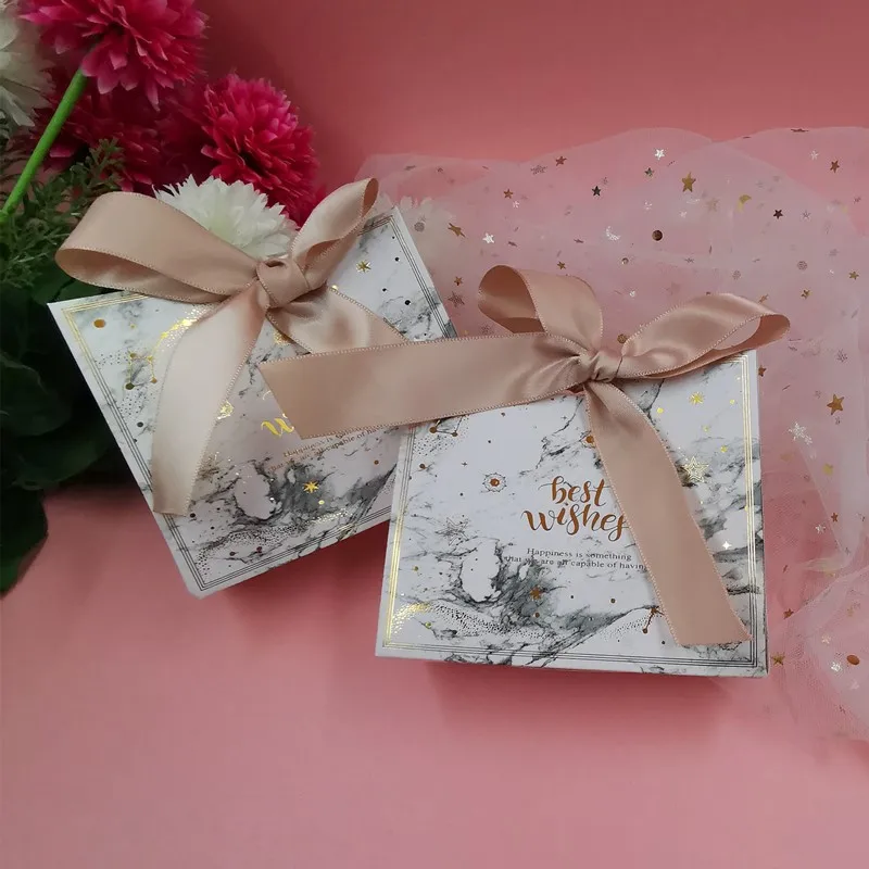 

Wholesale Creative Mini Marble Gift Bag for Party False Eyelash Box Chocolate Paper Package/Wedding Favours Candy Boxes