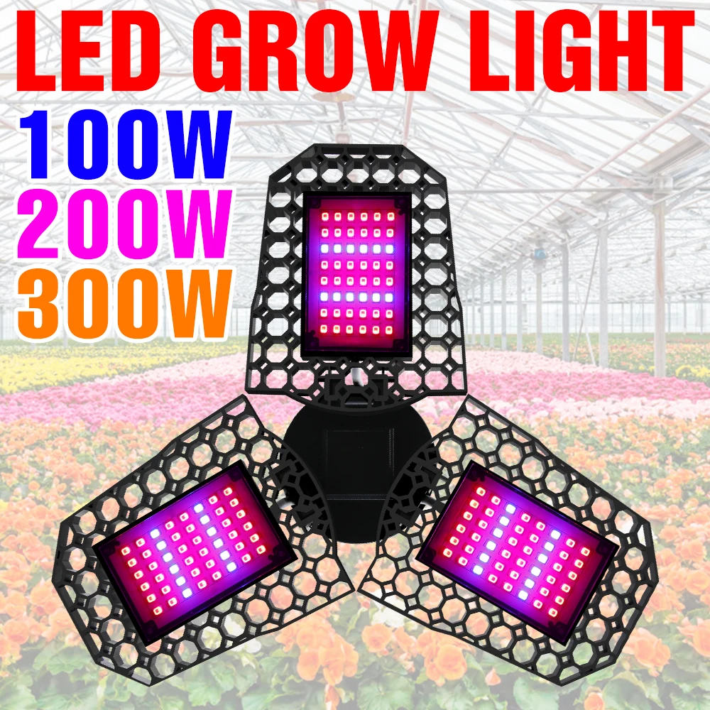 LED Plant Grow Lamp LED Light Bulb E27 Full Spectrum 220V 100W 200W 300W Hydroponic Bombilla Greenhouse LED Growth Tent Fitolamp