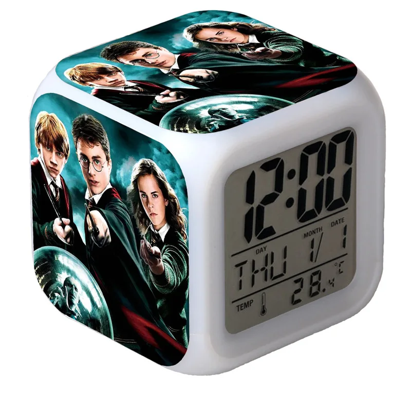 Nuovo LED Light Detail Clock ron hermione snape American Drama periferiche bambini Flash Gift Toy Desk Decoration Alarm Clock Toy