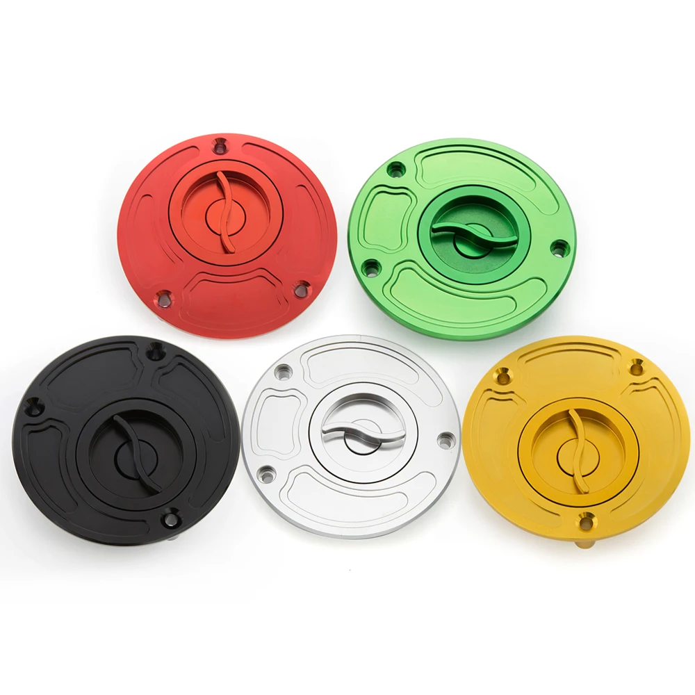 

Motorcycle Accessories CNC Alloy Fuel Tank Gas Cap Cover For Kawasaki ZX-6R Z1000 ZX-10R 650R/ER-6 2000-2009 2008 2007 2006 2005
