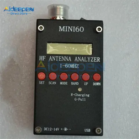 SARK100 Antennanalysator 1–60 MHz Kortvågs SWR-antennanalysator med användbart mätområde på 1,0 till 9,99 SWR 10 best sales antennanalysator - №5