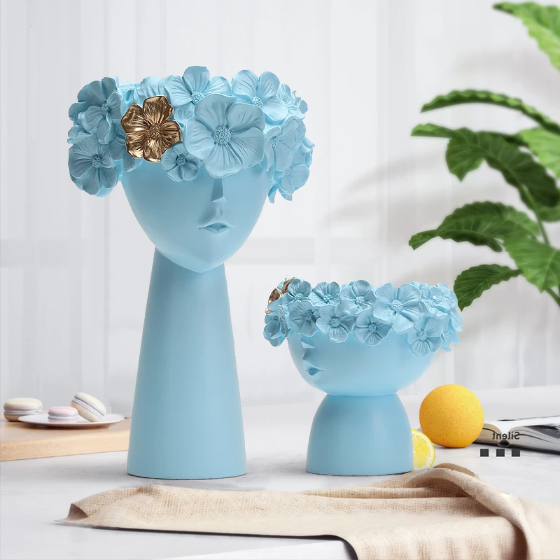 

Nordic Resin Flower Fairy Desktop storage organization Flower arrangement Modern home decoration ornaments accessories WY80601