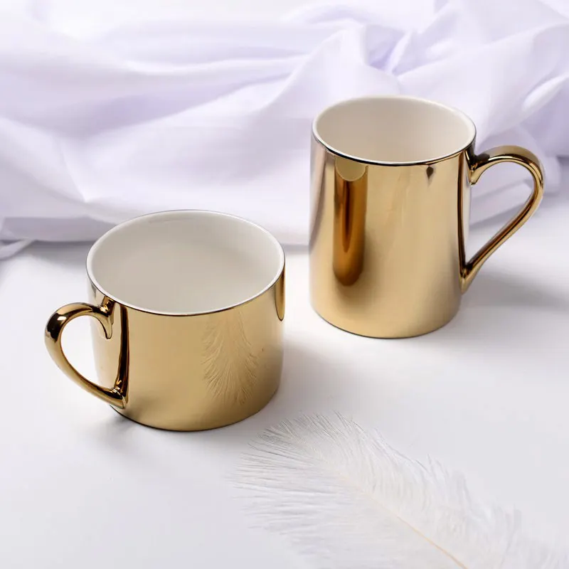 Nordic Decoration Home Unique Mugs Tableware Ceramic Coffee Mug Caffe Cup Cofee Cup Golden Mug Tea Mug Cup Coffee Mug Reusable