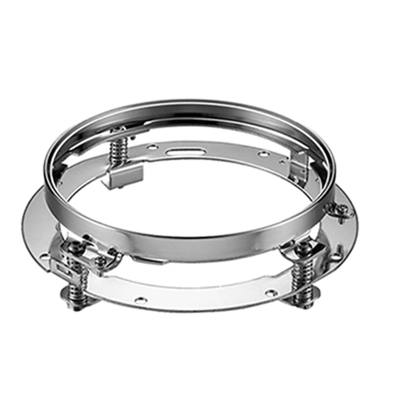 1PC 7 Inch LED Headlights Trim Ring, Black/Chrome Round Mounting Bracket for 7Inch LED Headlights Motorcycles