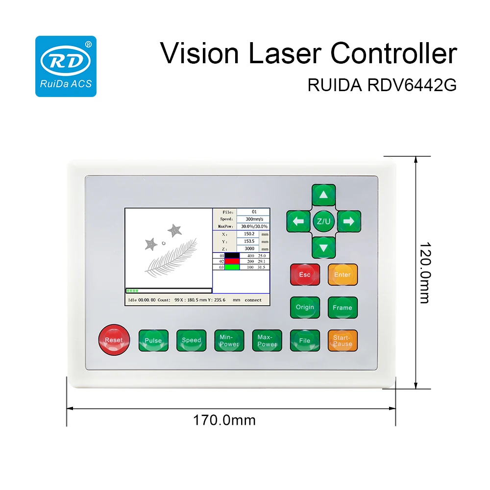 Ruida RDV6442G Small Vision Cutting Laser Controller Card System Laser Control Panel for CO2 Laser Engraving Cutting Machine