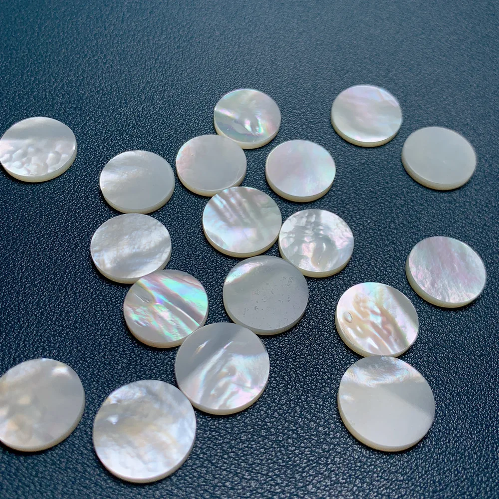 Mother Of Pearl Flat Round 18mm Circle Coin MOP Gemstone Beads Fashion Jewelry Accessories White Shell