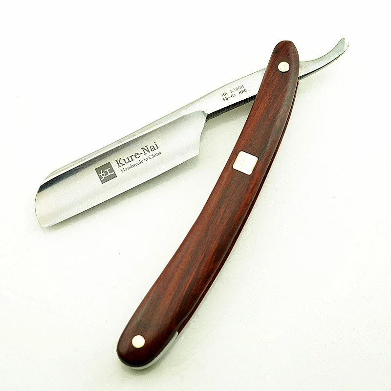4pcs/Set Barber Shop Manual Razor Shaving Tools Sandalwood Handle S45C Carbon Steel Blade Straight Shaver Razor G1123