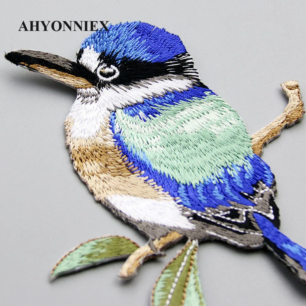 AHYONNIEX Hohe Qualität Vogel Patch Stickerei Aufkleber Eisen auf Patches für kleidung applique stickerei DIY Kleidung Zubehör – Detail 5