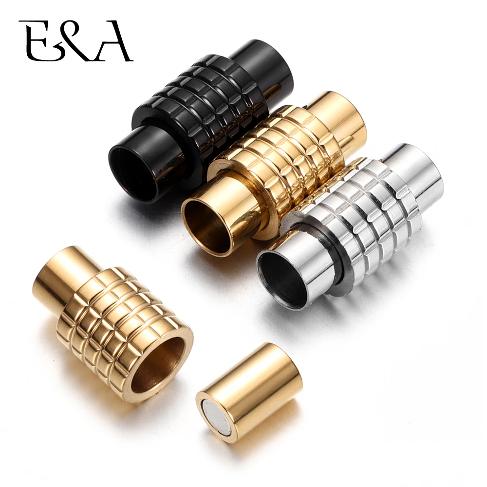 Stainless Steel Magnetic Clasps 6mm Hole Size for Leather Cord Magnet Lace Buckle Bracelet Jewelry DIY Making Accessories