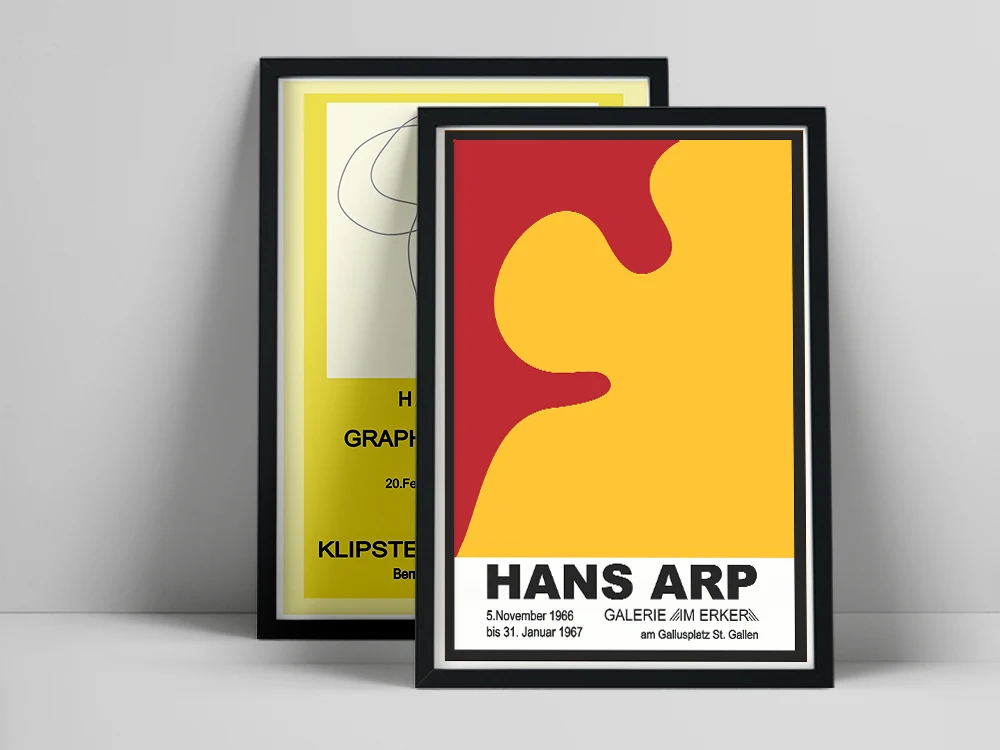 Hans Arp Famous Abstract Painting Line Art Canvas Poster Print Minimalist Wall Art Pictures for Living Room Nordic Home Decor