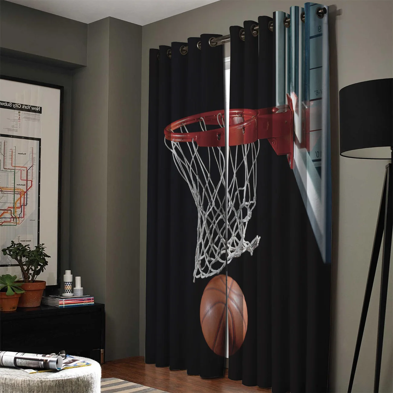 Basketball Basket Window Treatments Curtains Valance Window Curtains Window Blinds Living Room Curtains Bathroom Kitchen Drapes